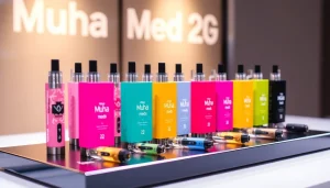 Shop Muha Meds 2g live resin cartridges for sale showcasing sleek designs and vibrant colors.