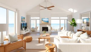 Explore stunning vacation rentals for sale featuring modern coastal decor and bright interiors.