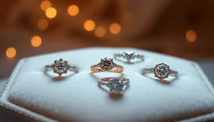 Admire stunning 2 Carat Engagement Rings showcasing their brilliance and exquisite settings.