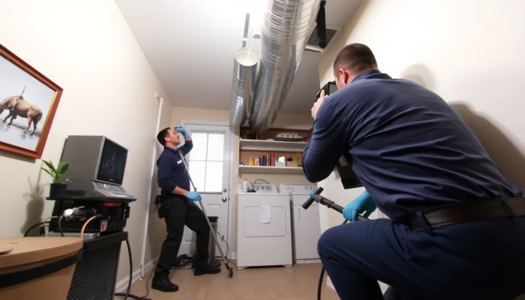 Technicians performing dryer vent cleaning in Salt Lake City, Utah for optimal home safety and efficiency.