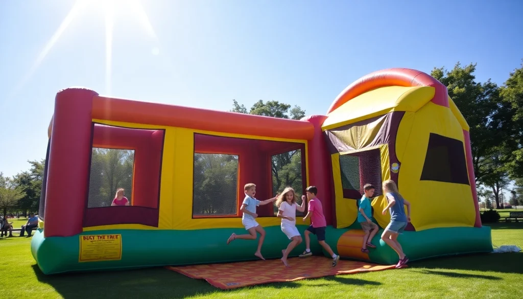 Rent a vibrant bounce house rental near me for a fun-filled outdoor party, perfect for kids and families.