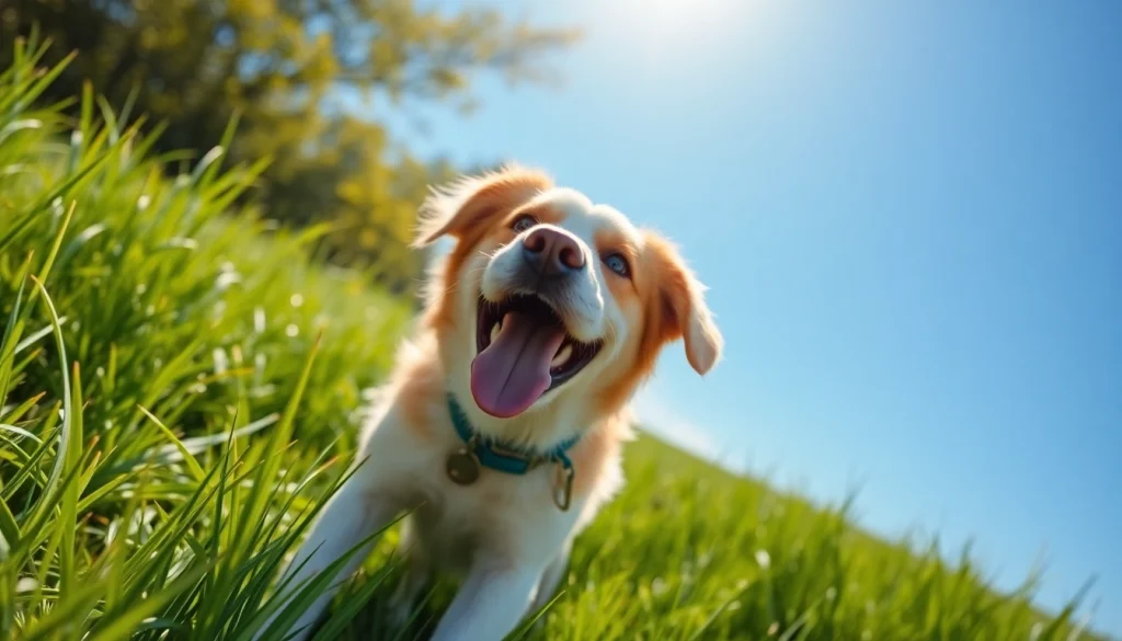 Incredible scene showcasing Kate's K9 Pet Care services with a joyful dog in the sun